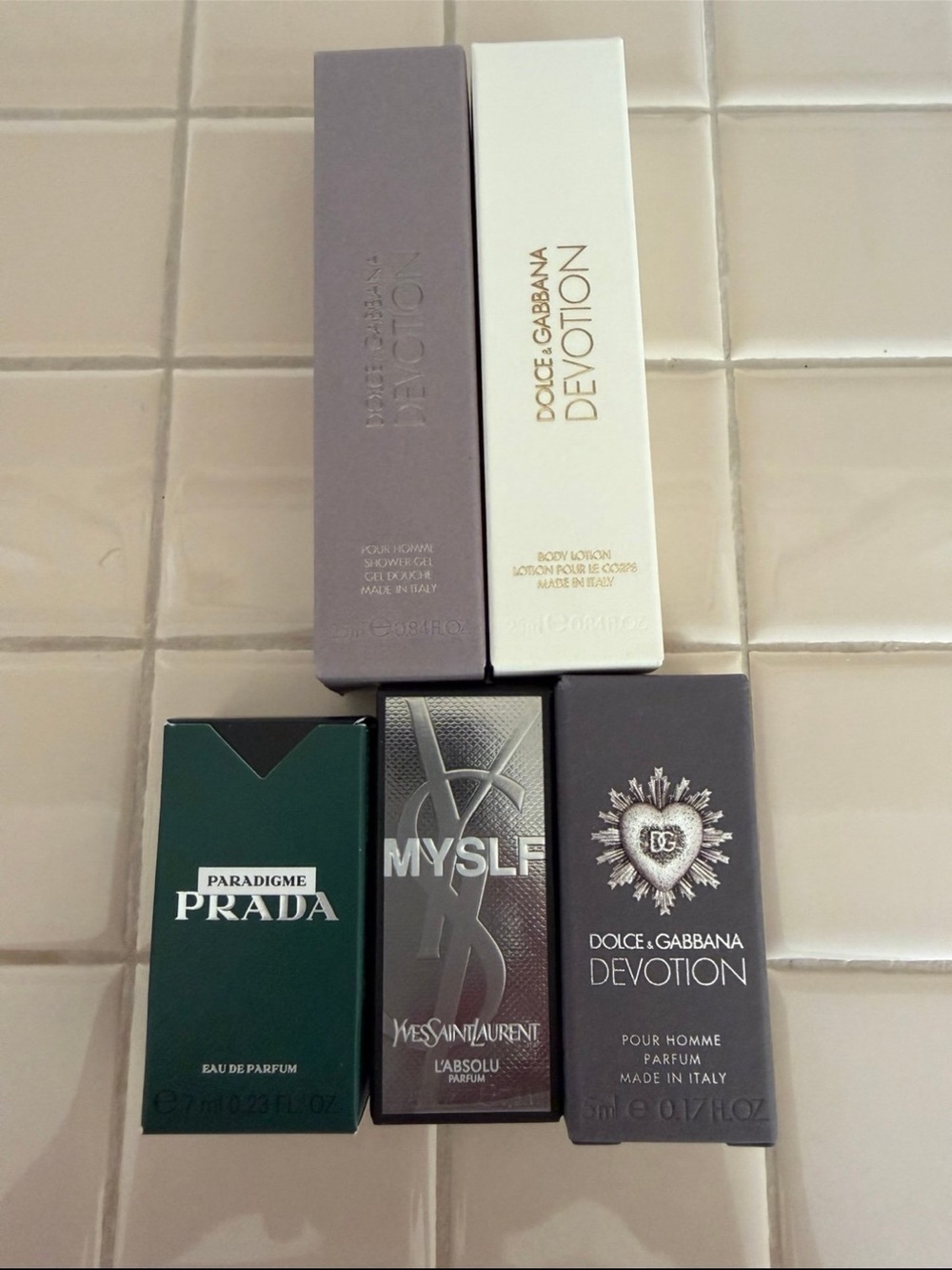 Bundle of fragrance MINIS & perfumed body lotion/shower gel MINIS for MEN